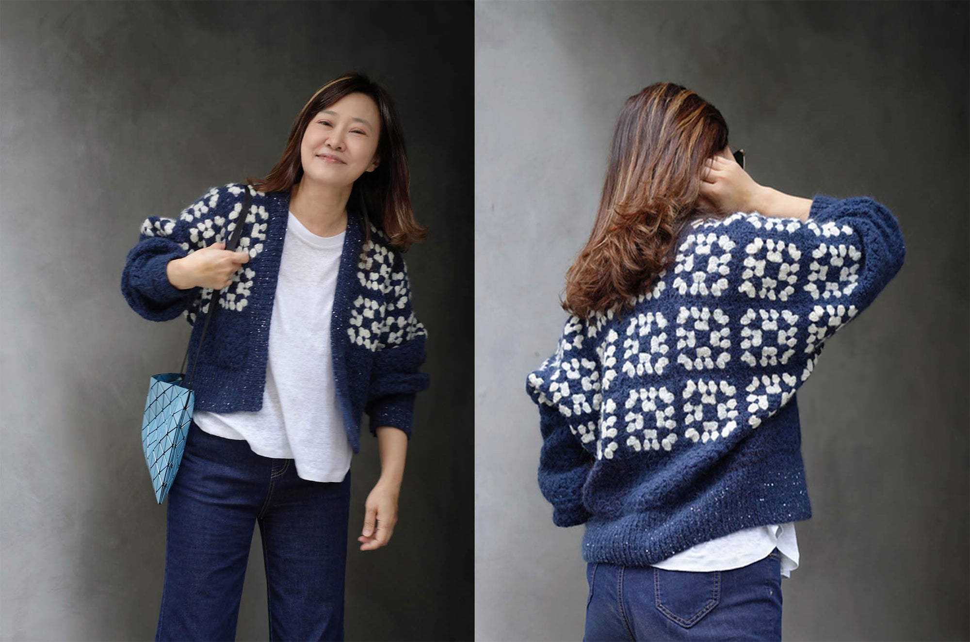 Make the Daruma Motif Crochet Cardigan - Saturdays 11:30 am - 1:00 pm  9/12, 9/26 and 10/3