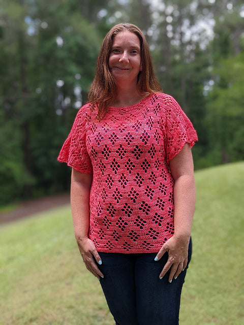Crochet FUNdamentals 3:  Daisy Tee - Wednesdays 6:30 - 8:00,  6/3, 6/10, 6/17, and 7/1 (skip 6/24)