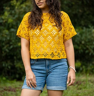 Crochet FUNdamentals 3:  Daisy Tee - Wednesdays 6:30 - 8:00,  6/3, 6/10, 6/17, and 7/1 (skip 6/24)