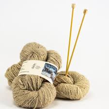 Snow Leopard Trust Creme Camel Wool Yarn - Undyed